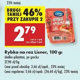 Biedronka Rybka na raz Lisner słodko-pikantna, po grecku oferta