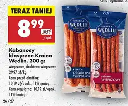Biedronka Kabanosy klasyczne Kraina Wędlin oferta