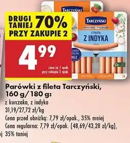 Biedronka Parówki z fileta Tarczyński oferta