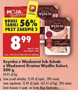 Biedronka Szynka z Wędzarni lub Schab z Wędzarni Kraina Wędlin Select oferta