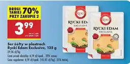 Biedronka Ser żółty w plastrach Rycki Edam Exclusive oferta
