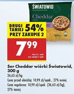 Biedronka Ser Cheddar wiórki Światowid oferta