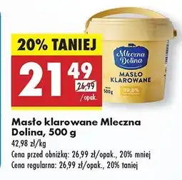 Biedronka Masło klarowane Mleczna Dolina oferta