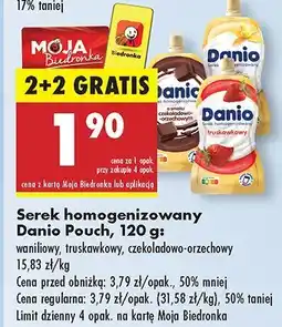 Biedronka Serek homogenizowany Danio Pouch oferta