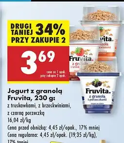 Biedronka Jogurt z granolą Fruvita oferta
