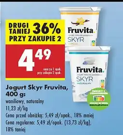 Biedronka Jogurt skyr Fruvita oferta