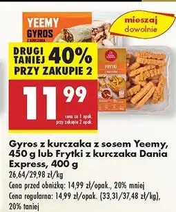 Biedronka Gyros z kurczaka z sosem Yeemy Express oferta