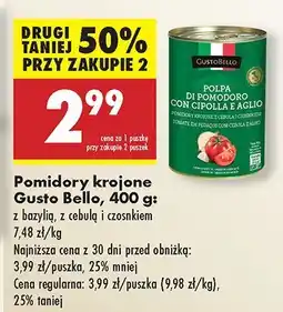 Biedronka Pomidory krojone Gusto Bello oferta