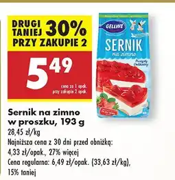 Biedronka Sernik na zimno w proszku Gellwe oferta