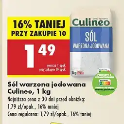 Biedronka Sól warzona jodowana Culineo oferta