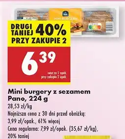 Biedronka Mini burgery z sezamem Pano oferta