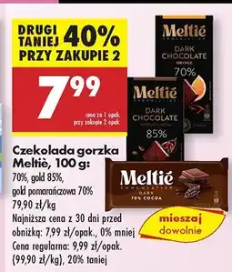 Biedronka Czekolada gorzka Meltie 85% oferta