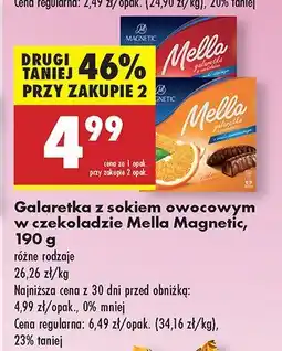 Biedronka Galaretka z sokiem owocowym w czekoladzie Mella Magnetic oferta