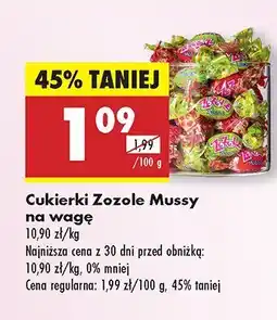 Biedronka Cukierki Zozole Mussy na wagę oferta