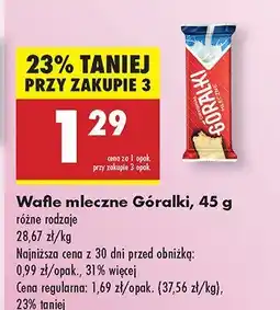 Biedronka Wafle mleczne Góralki oferta