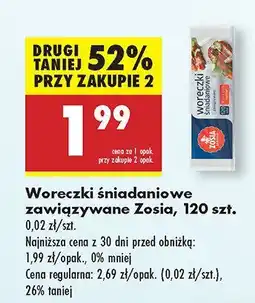 Biedronka Woreczki śniadaniowe Zosia, 120 szt oferta