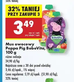 Biedronka Mus owocowy Peppa Pig BoboVita oferta