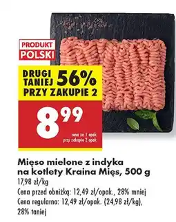 Biedronka Mięso mielone z indyka na kotlety Kraina Mięs oferta