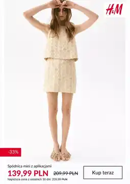 H&M Spódnica mini z aplikacjami oferta