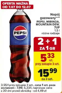 Carrefour Napój gazowany PEPSI, MIRINDA, MOUNTAIN DEW, 7UP oferta