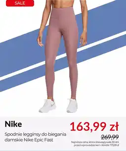 Intersport Spodnie legginsy do biegania damskie Nike Epic Fast oferta