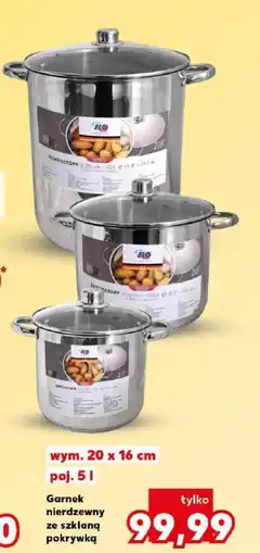 Kaufland Garnek nierdzewny ze szklaną pokrywką oferta