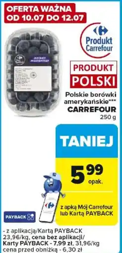 Carrefour Polskie borówki amerykańskie oferta