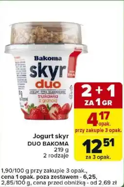 Carrefour Jogurt skyr DUO BAKOMA oferta