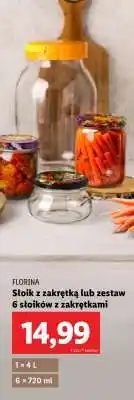 Lidl Florina Słoik z zakrętką lub zestaw 6 słoików z zakrętkami oferta