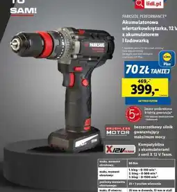 Lidl PARKSIDE PERFORMANCE Akumulatorowa wiertarkowkrętarka 12 V oferta