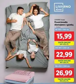 Lidl LIVARNO home Prześcieradło dżersejowe z gumką oferta