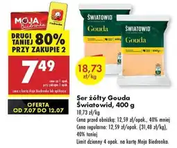 Biedronka Ser żółty Gouda Światowid, 400 g oferta