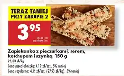 Biedronka Zapiekanka z pieczarkami , serem ketchupem i szynką , 150 g oferta