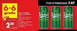 Biedronka Piwo Carlsberg Pilsner 6x500 ml oferta