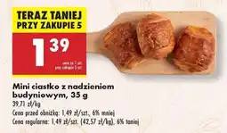 Biedronka Mini ciastko z nadzieniem budyniowym, 35 g oferta
