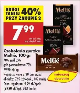 Biedronka Czekolada gorzka Meltié, 100 g oferta