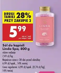 Biedronka Sól do kąpieli Linda Spa, 800 g oferta