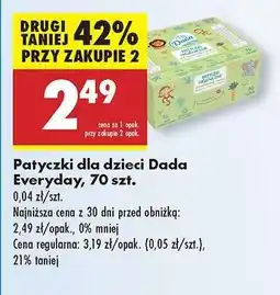 Biedronka Patyczki dla dzieci Dada Everyday 70 szt oferta