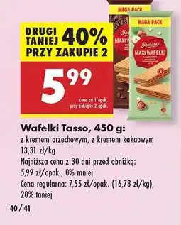 Biedronka Wafelki Tasso, 450 g oferta