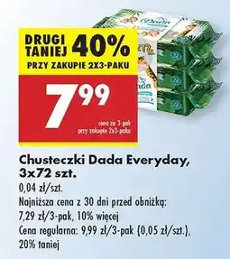 Biedronka Chusteczki Dada Everyday, 3x72 szt oferta