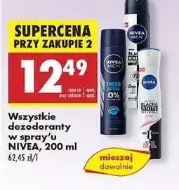 Biedronka Wszystkie dezodoranty w spray’u NIVEA, 200 ml oferta