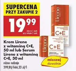 Biedronka Krem Lirene z witaminą C+E, 50 ml lub Serum Lirene z witaminą C+E, 30 ml oferta
