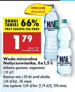 Biedronka Woda mineralna Nałęczowianka, 6x1,5 l oferta