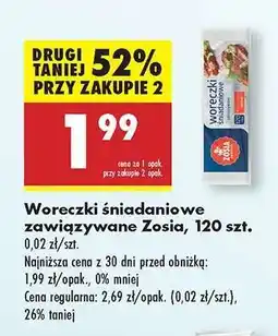 Biedronka Woreczki śniadaniowe zawiązywane Zosia, 120 szt oferta