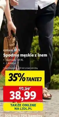 Lidl Spodnie męskie z lnem oferta
