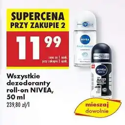 Biedronka Wszystkie dezodoranty roll-on NIVEA, 50 ml oferta