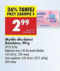 Biedronka Mydło dla dzieci Bambino 90 g oferta