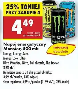 Biedronka Napój energetyczny Monster 500 ml oferta