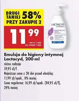 Biedronka Emulsja do higieny intymnej Lactacyd 200 ml oferta
