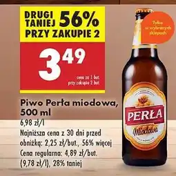 Biedronka Piwo Perła Miodowa 500 ml oferta